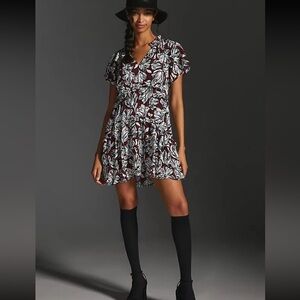 Anthropologie Penrose Tiered Short Sleeve Tunic Dress​​